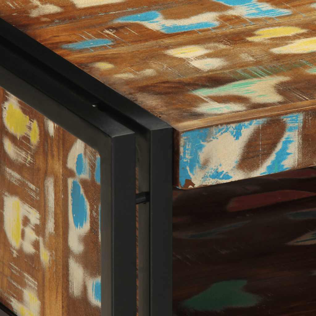 Coffee Table Multicolour 50x50x38 cm Solid Wood Reclaimed